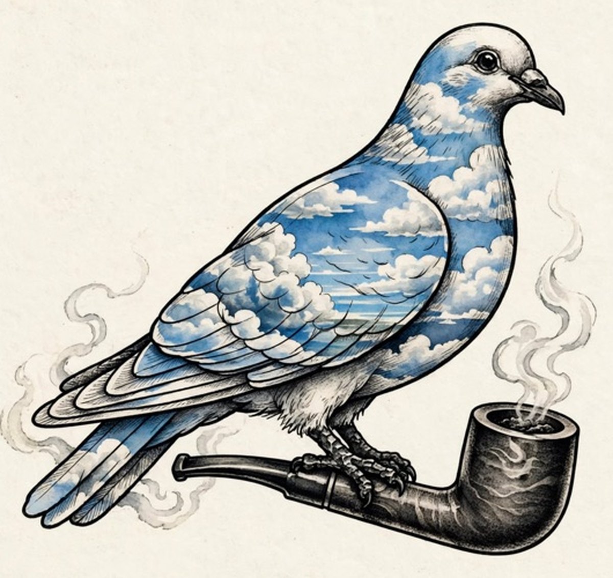 Sky Dove, after Magritte