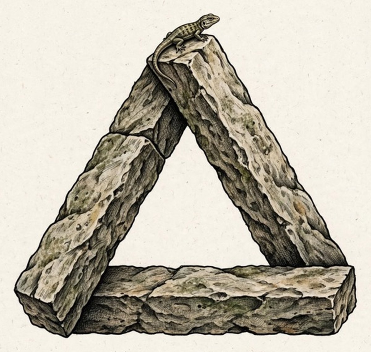 Stone Tribar, after Escher