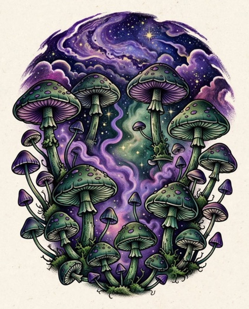 Cosmic Mushroom Forest